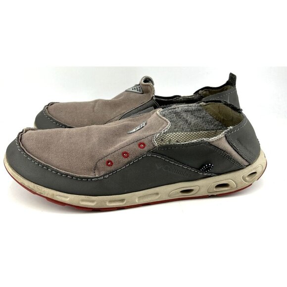 Columbia PFG Bahama Vent Shoes Men 10 Grey Slip On Boat Water Fishing Breathable - Picture 3 of 7